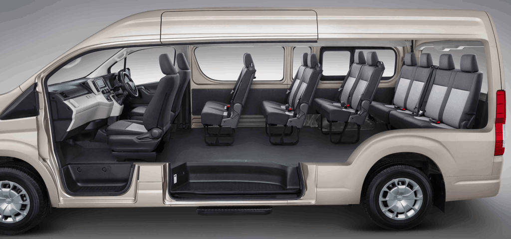Kapasitas Mobil Hiace, Toyota Hiace Commuter, Hiace Premio, Mobil Travel Terbaik, Mobil Hiace untuk Wisata