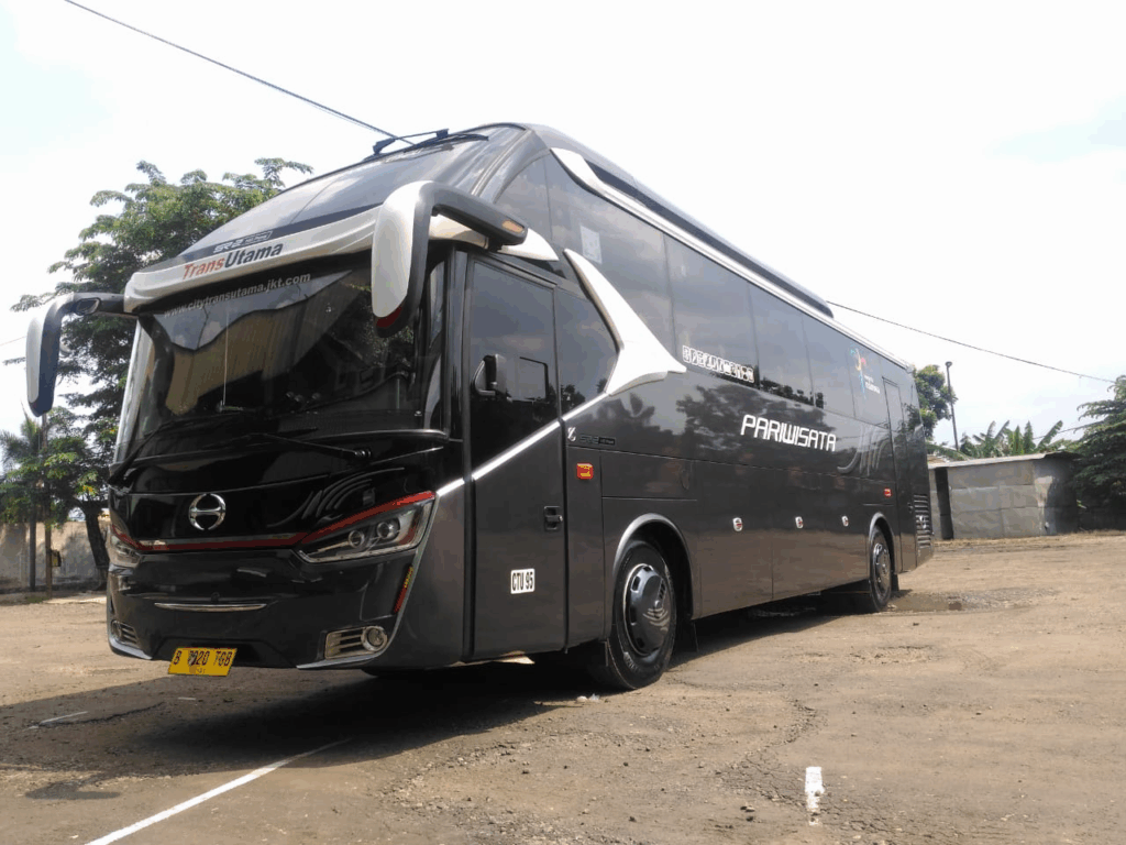 harga sewa bus pariwisata 50 seat, bus wisata 50 penumpang, tarif bus besar 2025, sewa bus murah harian, PO bus terpercaya