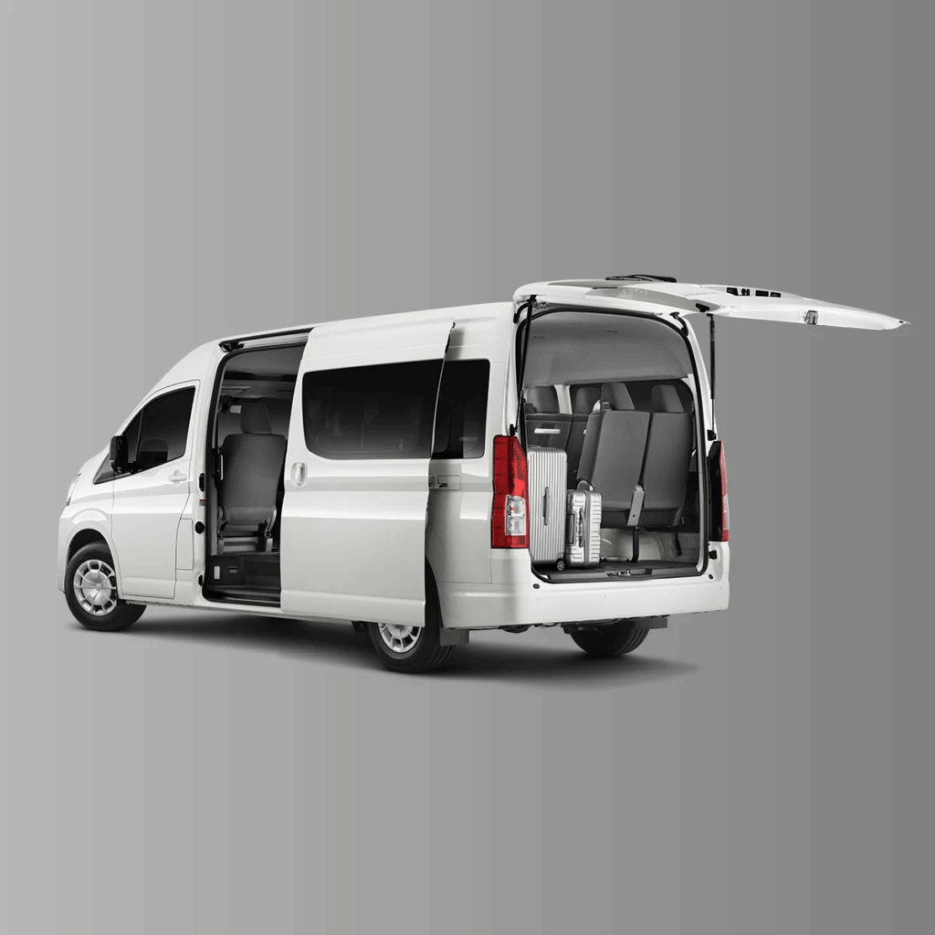 Hiace 14 Seater, rental Hiace 14 Seater, sewa Hiace 14 Seater, mobil 14 penumpang, transportasi grup nyaman